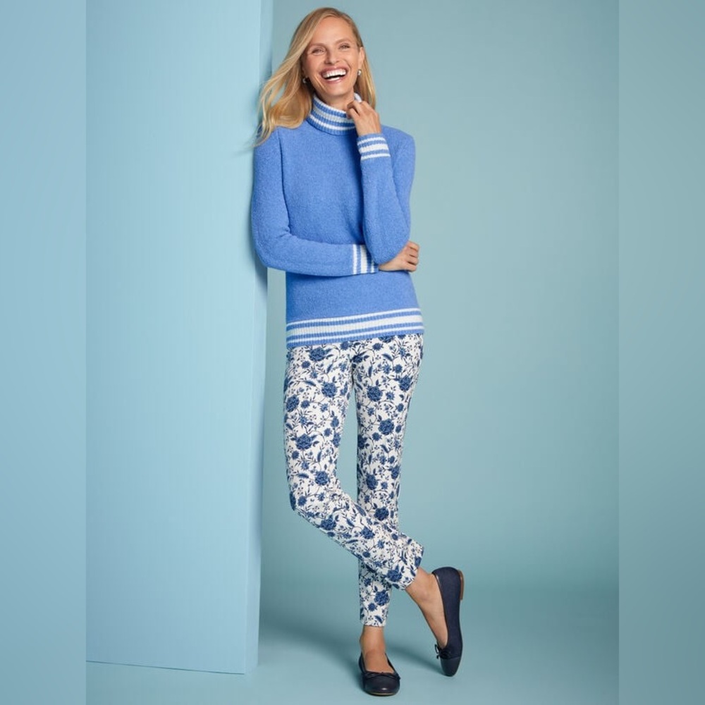 TALBOTS CHATHAM ANKLE PANTS - VIBRANT FLORAL